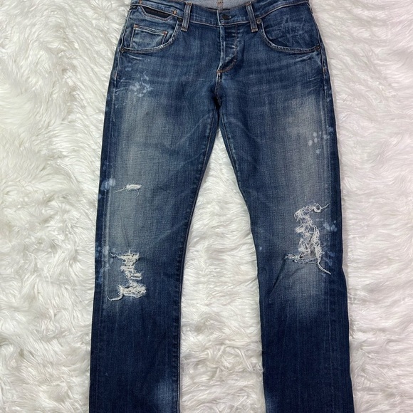 Citizens of Humanity Dylan Drop Rise Cropped Distressed Jeans - Picture 2 of 9